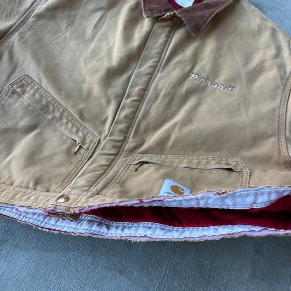 Vintage Y2K Carhartt brown cropped Detroit style work wear jacket - Picture 6 of 10